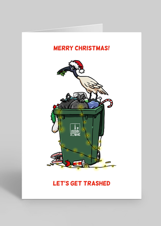 Merry Christmas!  Let's Get Trashed card